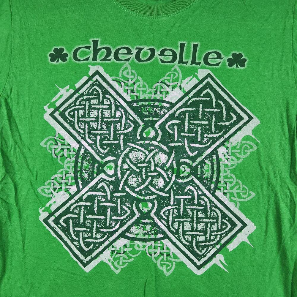 Vintage Chevelle Shirt Mens Medium Green Celtic Shamrock St Patricks Rock Band